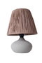 Opviq Lámpara de Mesa de Cerámica Beige con Detalle de Cuerda YL546